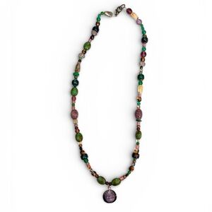 Multicolor Glass Bead Necklace Preowned